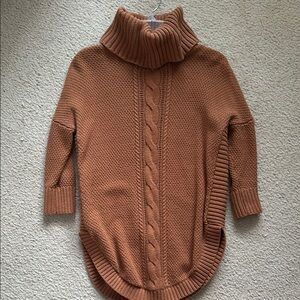 Express Cozy Brown Cowl Neck Sweater